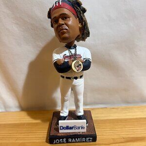 Jose Ramirez Cleveland Guardians Bobblehead 2022 Edition Dollar Bank No Box Used